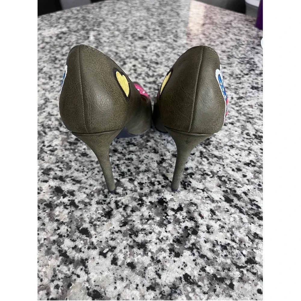 WOMEN’S Pump Heels Penny Loved Kenny Mixed Graphic Shoe Stitching Women’s 6.5 - Picture 4 of 5